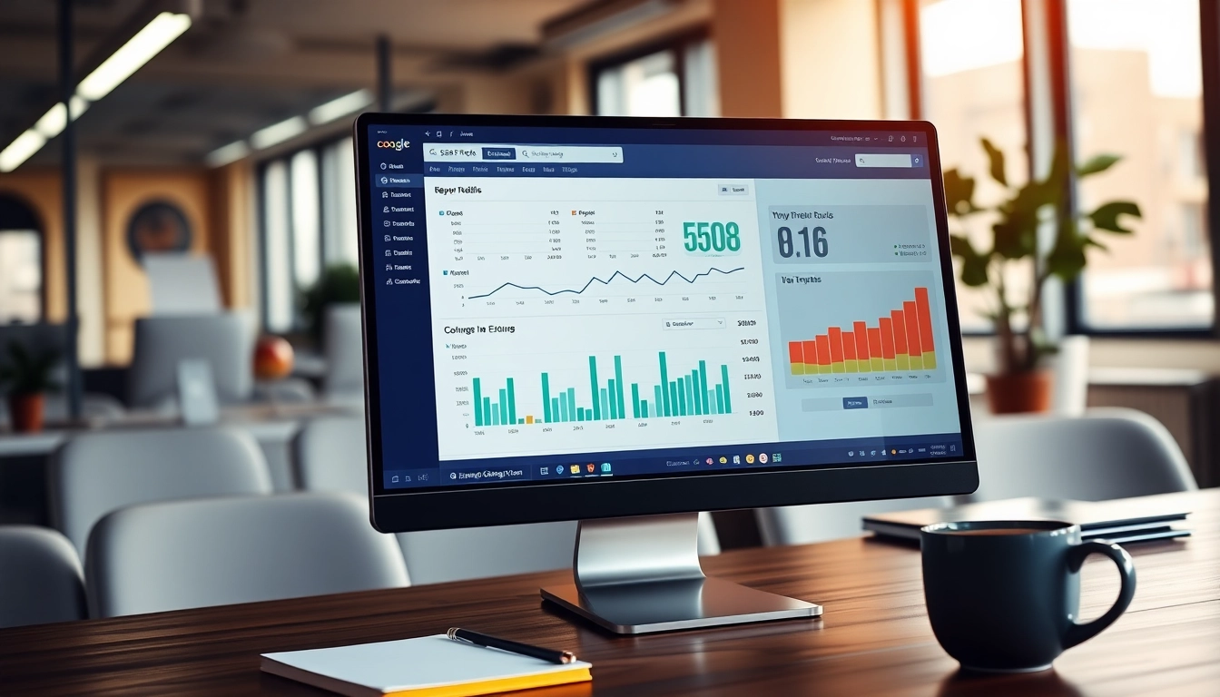 Analyze SEO Rank Tracker metrics and performance on a professional interface.