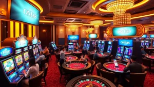 Experience the thrill of ONE88 casino gaming with vibrant tables and energetic players.