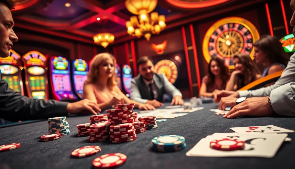 Engage in thrilling poker action at 88VV's luxurious casino tables with vibrant chips and cards.
