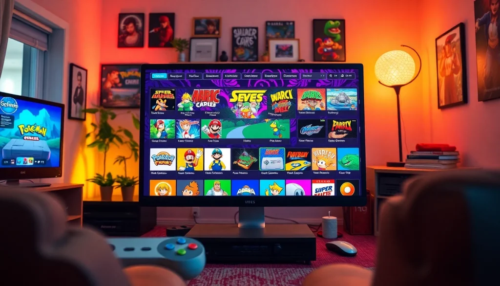 Engaging online emulator interface displaying classic games for emulator online gaming experience.