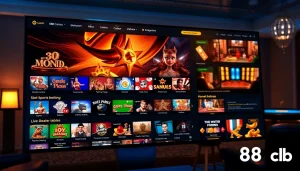88clb online casino interface featuring diverse games and secure transactions