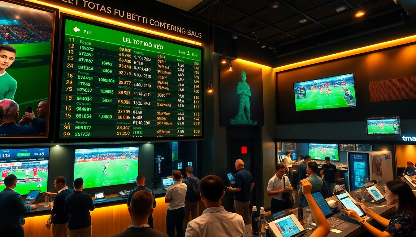 Tỷ lệ kèo displayed in a dynamic sports betting environment with live matches.