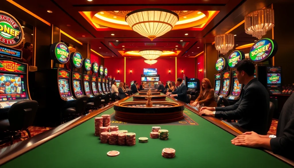 Hitclub players engaging at a luxurious casino table with vibrant gameplay and excitement.