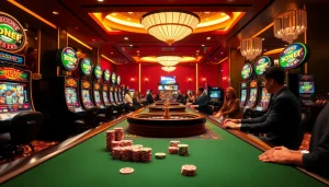 Hitclub players engaging at a luxurious casino table with vibrant gameplay and excitement.