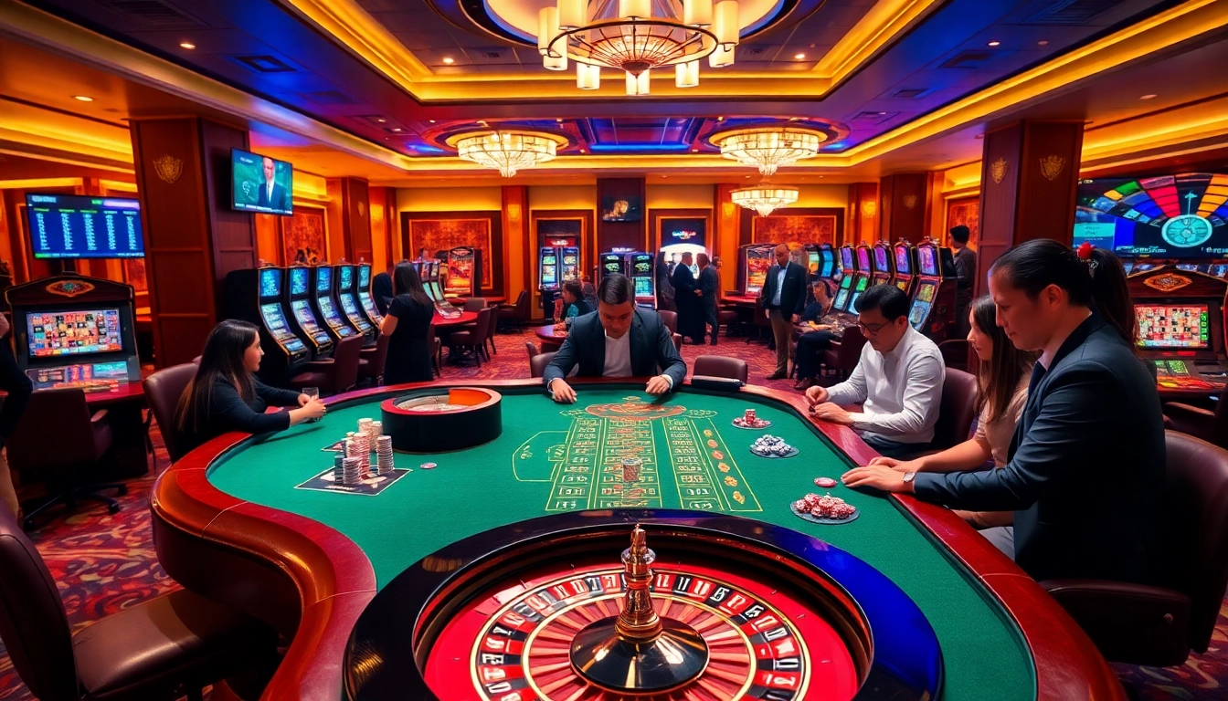 Experience the excitement of gaming at TG88's luxurious casino tables and slot machines.