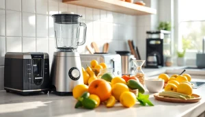 Showcasing affordable appliance variety in a vibrant kitchen setting.