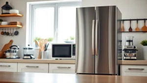 Showcase of modern home appliances in a bright, inviting kitchen.