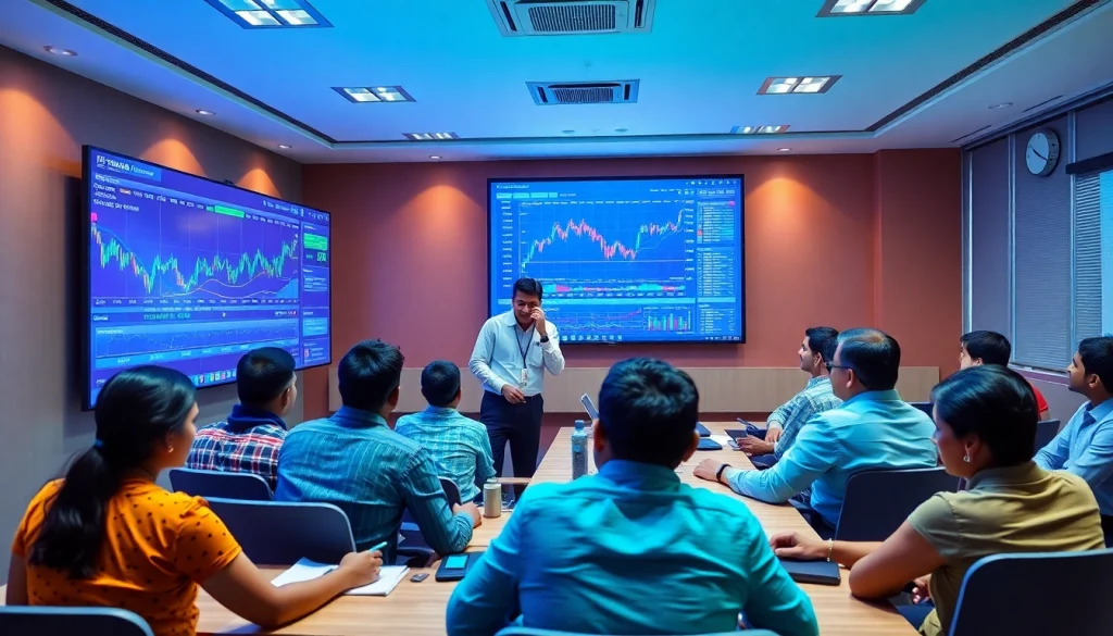 stock market training institute in kerala students engaged in trading simulations