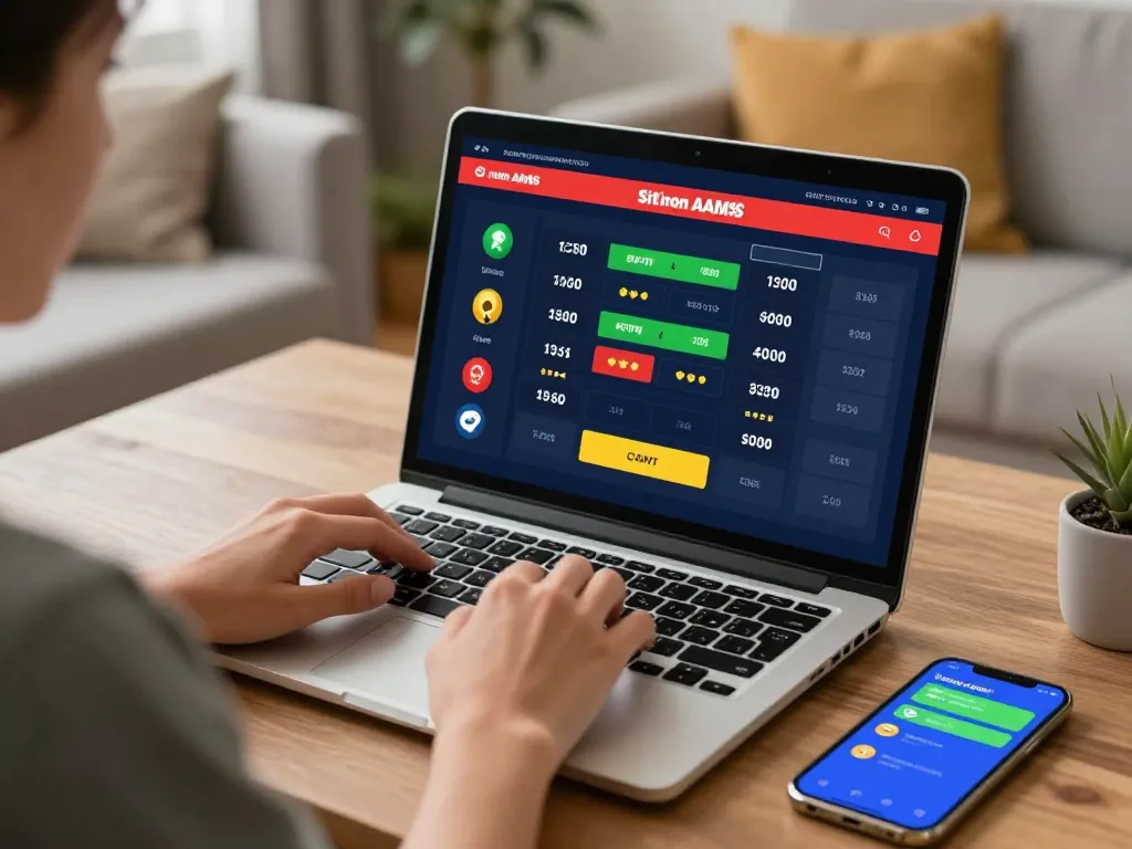 Scommettere su siti non AAMS comodamente da casa utilizzando un laptop per piazzare scommesse sportive.