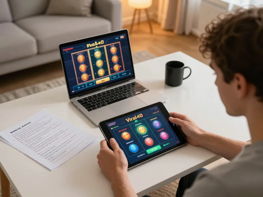 Engaging with the viral4d casino app, this cozy online gaming scene showcases responsible gambling.