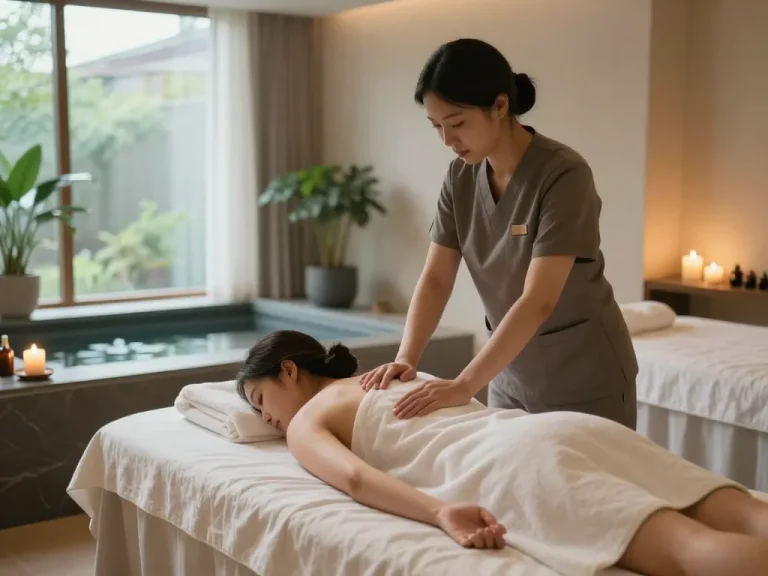 Relaxing 삼산동마사지 experience in a serene spa environment with soothing ambiance and professional care.