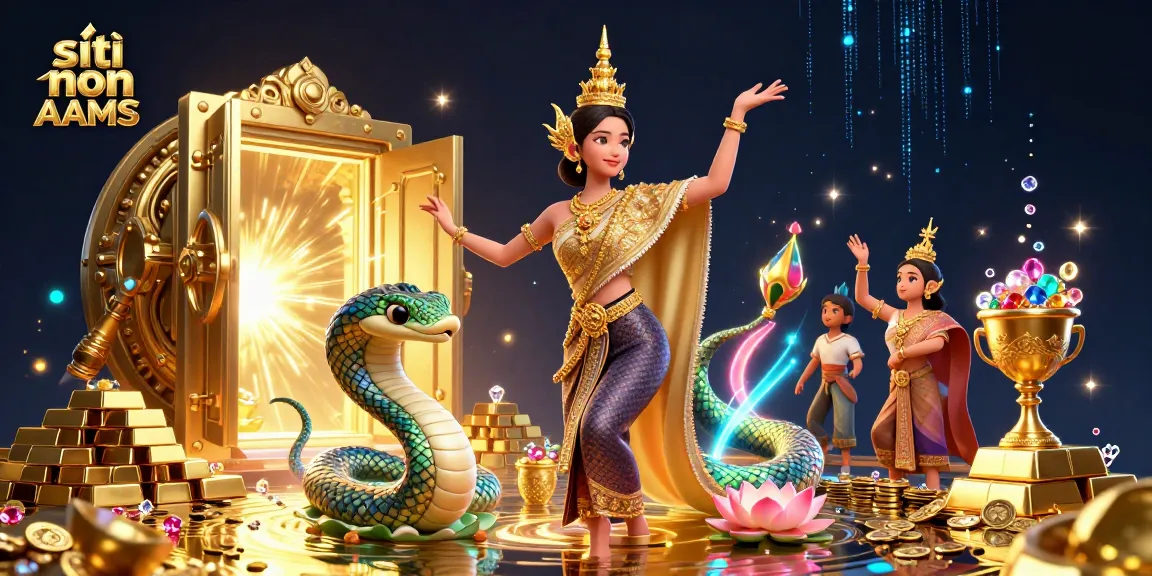 Gioca alle slot nel vibrante mondo dei siti non AAMS, con una ballerina tailandese e il serpente Naga.