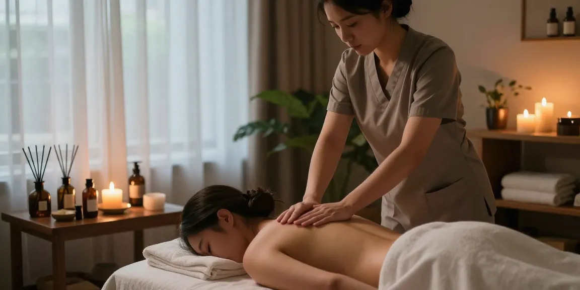 Relaxing scene of 영등포스웨디시 massage therapy with soothing ambiance