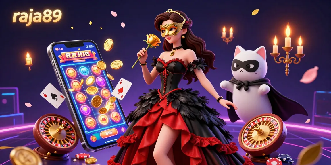 Experience the excitement of raja89 with vibrant casino elements and immersive gaming visuals.