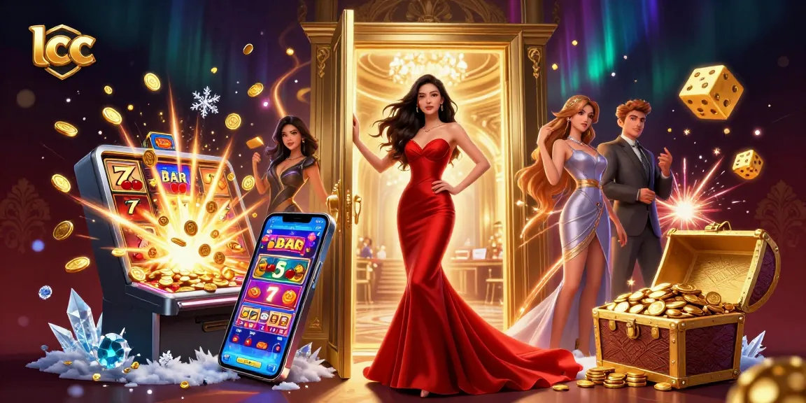 Experience the thrill at lcc with a stunning Asian woman in a VIP casino, surrounded by dynamic jackpot elements.