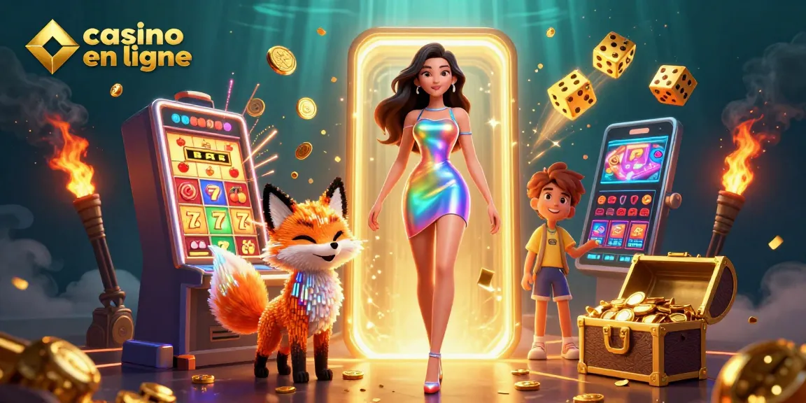 Découvrez l'excitation du casino en ligne avec des personnages colorés et des éléments de jeu dynamiques.