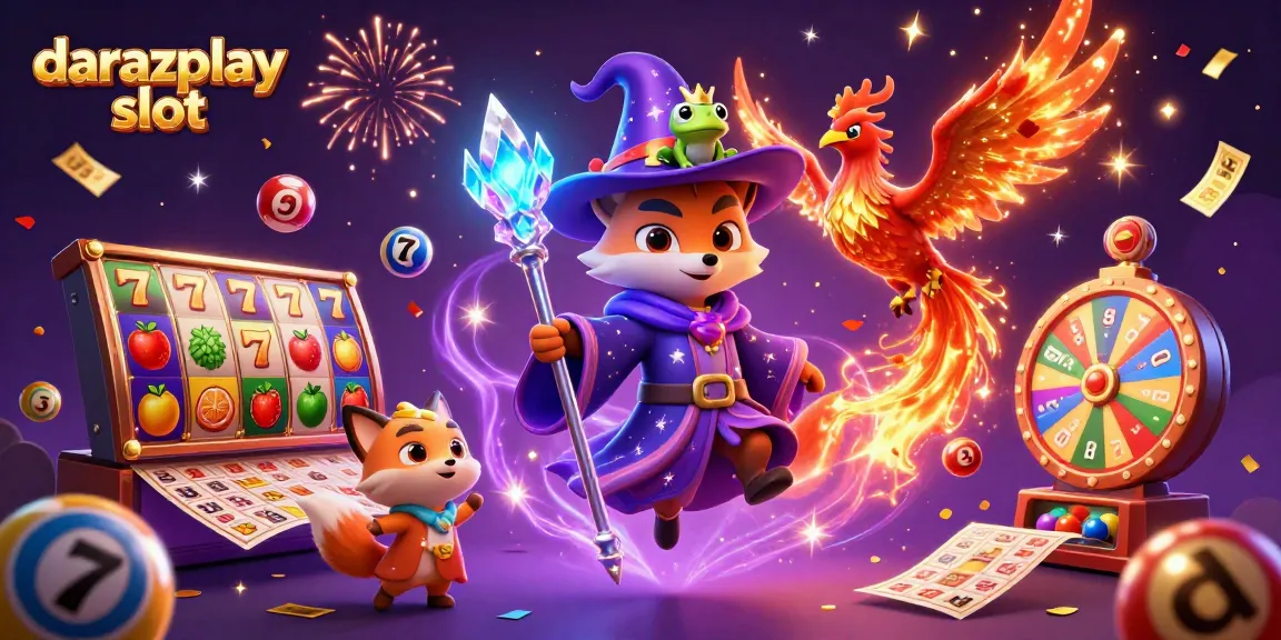 Spin the reels and win big with darazplay slot in a magical 3D casino world full of vibrant colors.