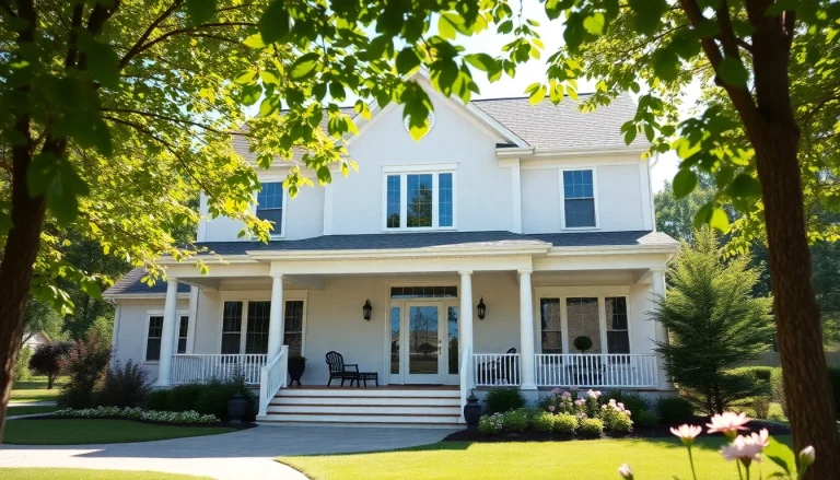 Showcasing colonial home new build construction with elegant architecture in a serene environment.