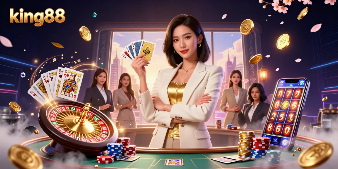 Engage with king88 in this vibrant casino scene showcasing dynamic gaming experiences and exciting rewards.