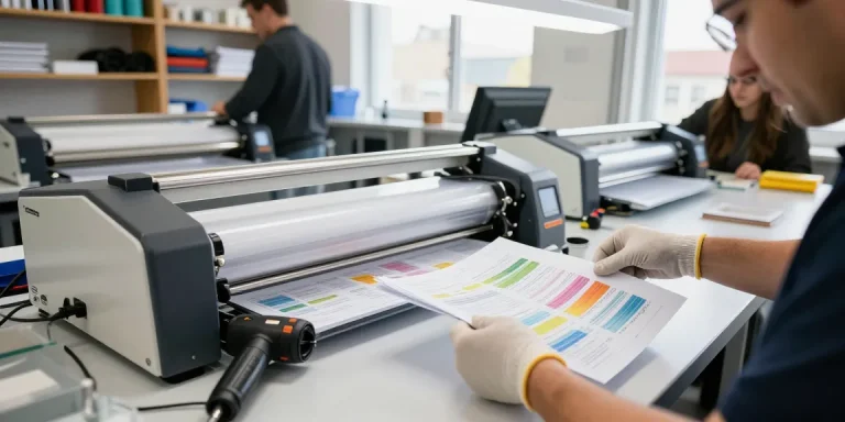 Dịch vụ chuyên nghiệp bóc ép plastic tại Hà Nội giới thiệu một kỹ thuật viên gỡ bỏ tài liệu đã được laminate một cách cẩn thận