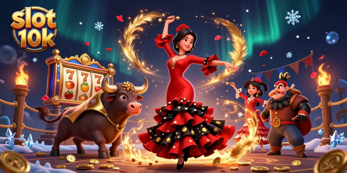 Experience thrilling wins with slot 10k in this vibrant 3D casino scene filled with riches.