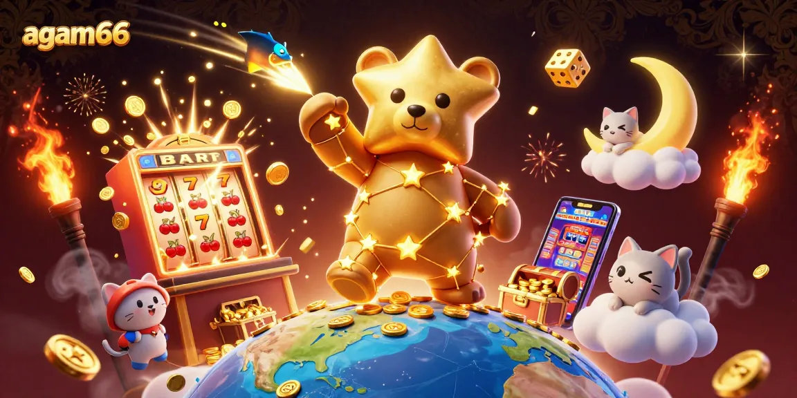 Engage with agam66 through thrilling casino adventures, featuring vibrant 3D cosmic characters and dynamic game elements.