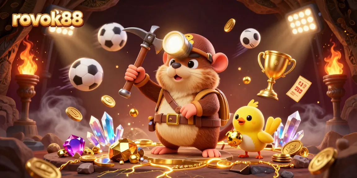 Join the excitement with rokok88's vibrant 3D illustration showcasing sports betting elements and thrilling action.