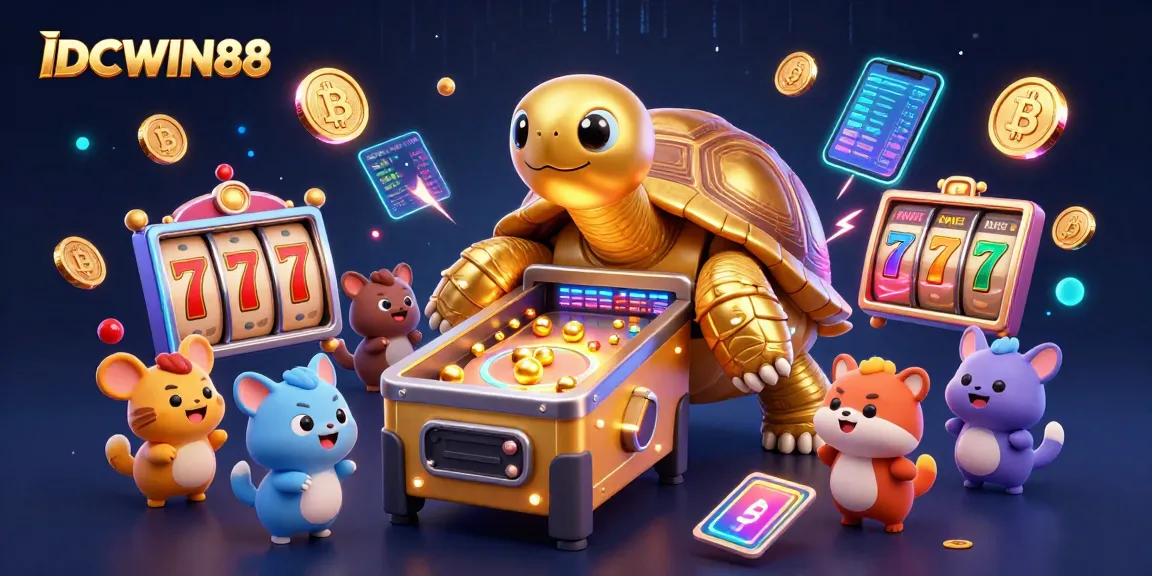 Engage with the IDCWIN88 slot realm, featuring dynamic pinball elements and crypto characters.