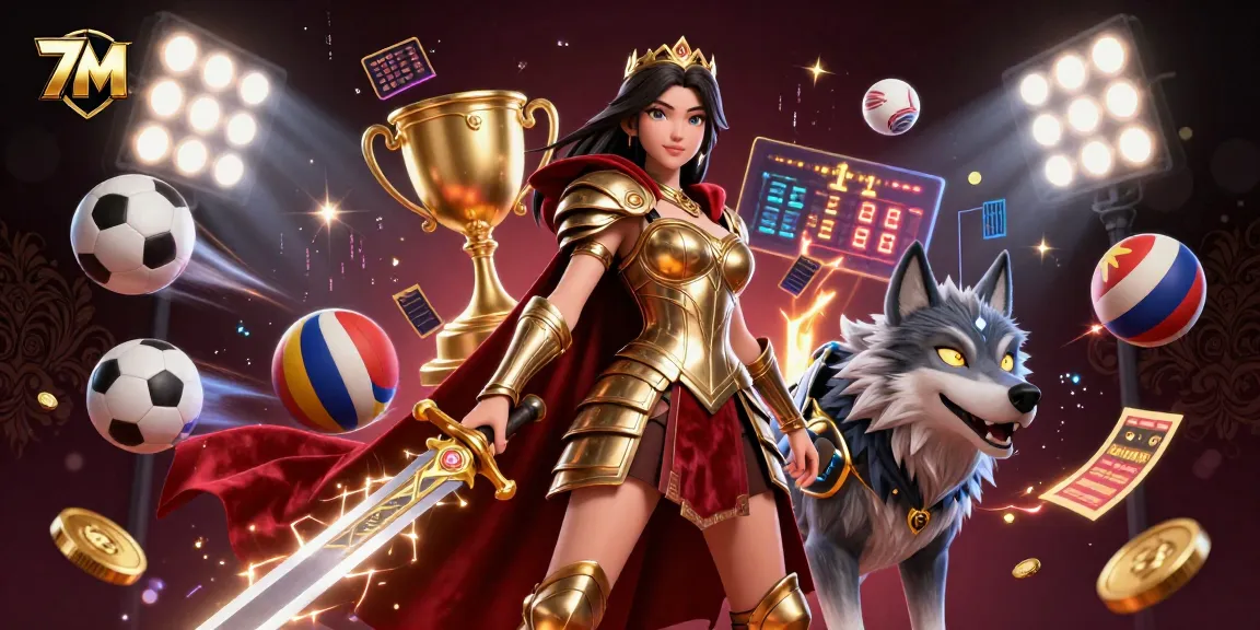 Experience thrilling sports betting with 7M as a warrior queen commands the action.