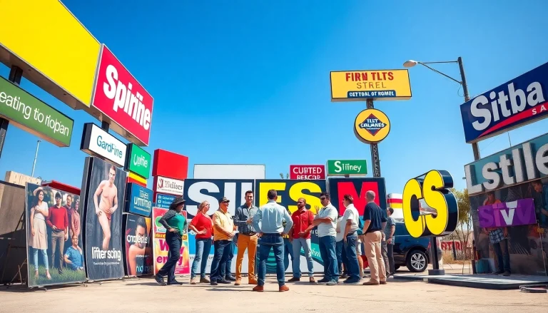 Elevate your brand with custom signs by pm signs corporation while a team installs signage.