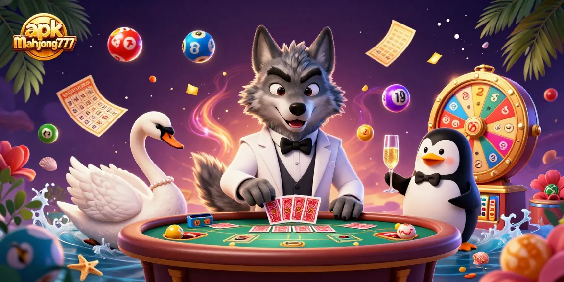 Experience the thrill of apk mahjong777 with an engaging casino scene featuring vibrant characters and dynamic elements.