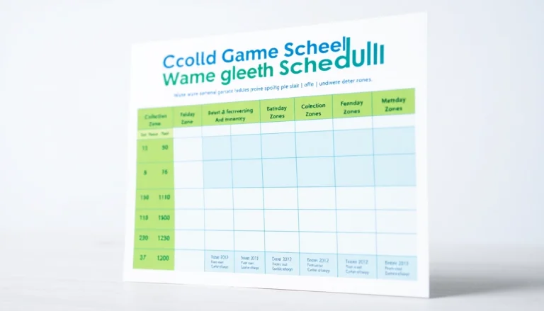 Illustration of the Cold Lake garbage schedule for waste collection, showcasing zone details and dates.