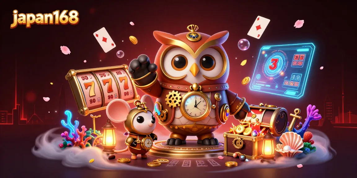 Spin and win big with japan168's vibrant 3D casino adventure filled with treasures!
