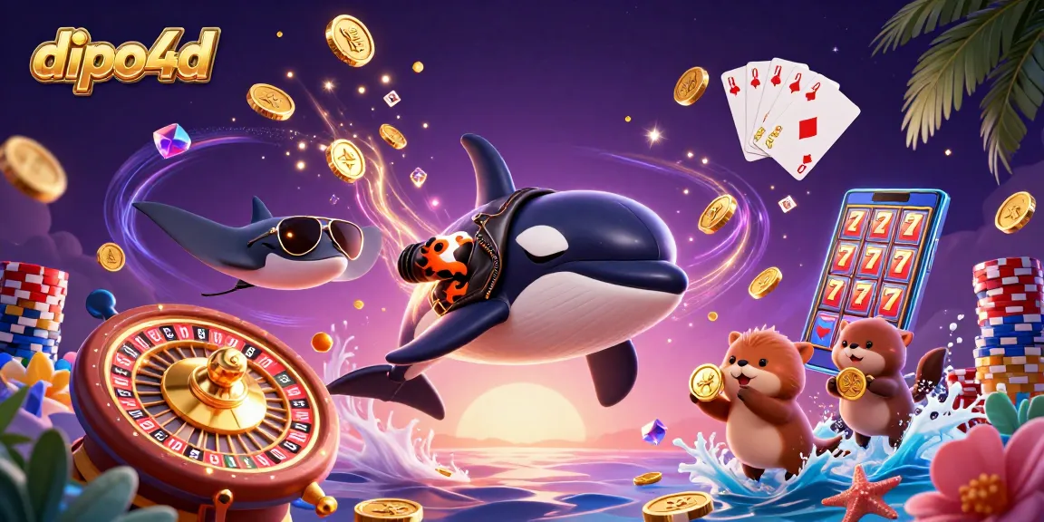 Diving into the dipo4d experience, where whimsical sea creatures represent thrilling lottery excitement.