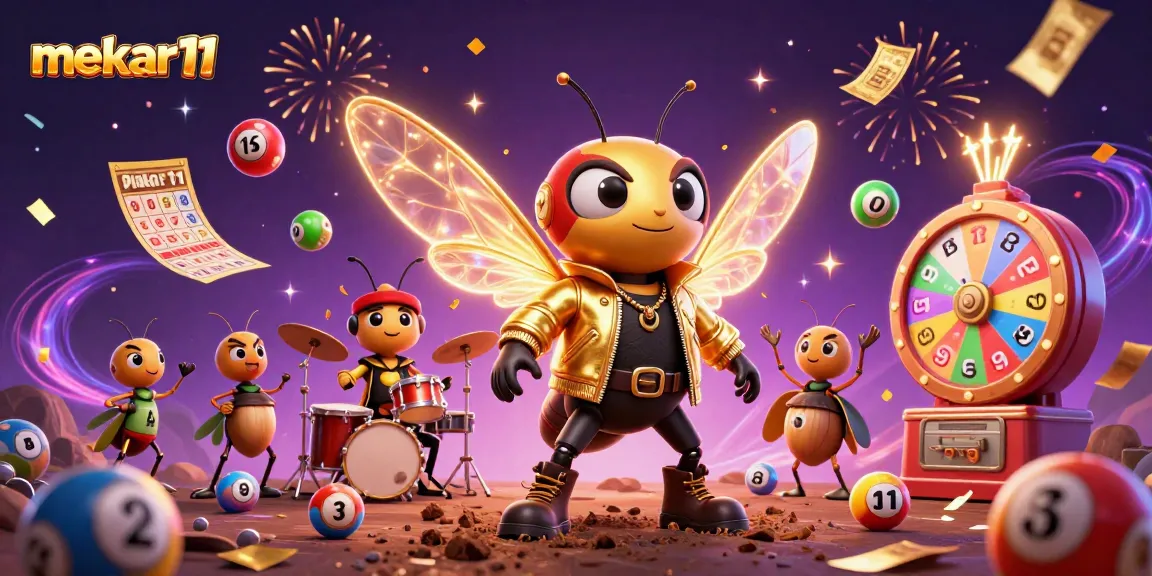 Experience the excitement of mekar11 with vibrant lottery elements and dynamic 3D characters!