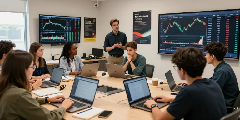 Best stock market institute in India student training at Trade Max Academy with engaged learners and modern resources.
