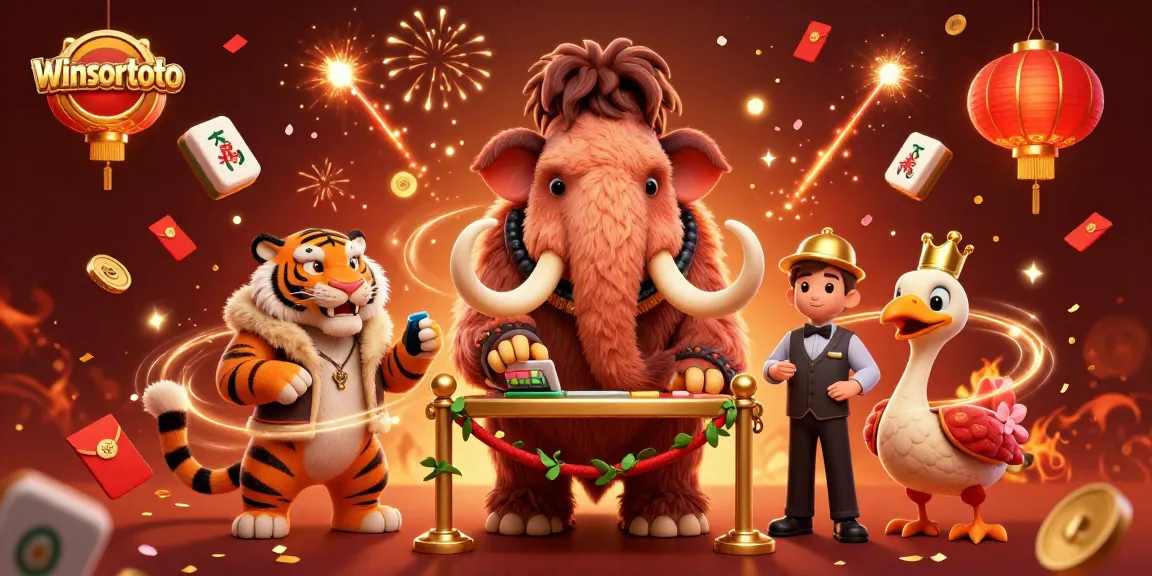 Memenangkan permainan di winsortoto dengan sosok bouncer mamut berbulu dan tamu VIP menarik perhatian dalam suasana kasino yang meriah.