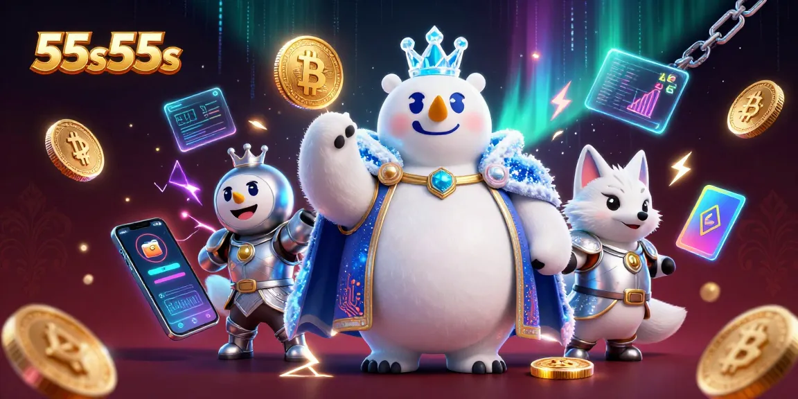 Experimente a emoção de 55s55s com o urso polar e a raposa em uma ilustração 3D vibrante.