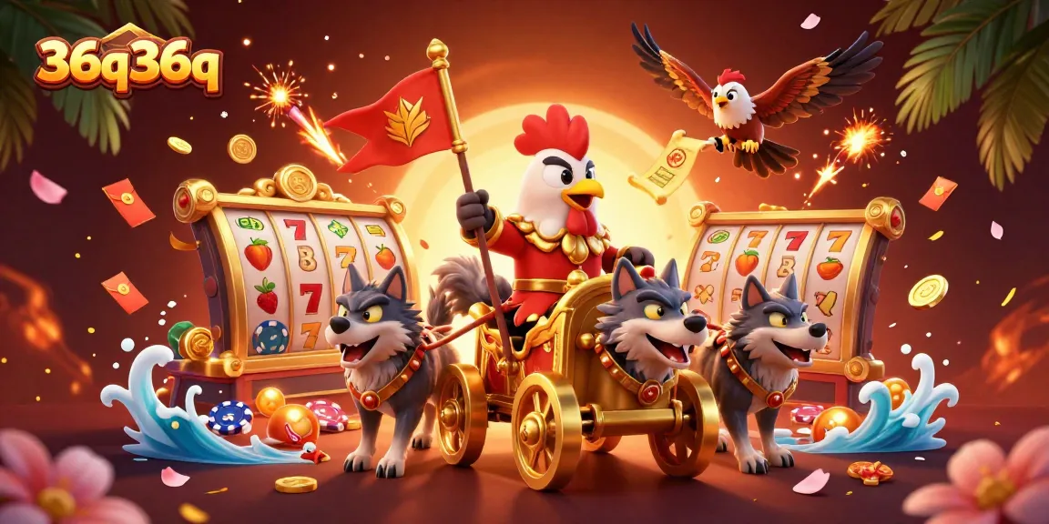 A imagem apresenta o 36q36q em um emocionante cenário de cassino, com símbolos de jackpot e roletas.